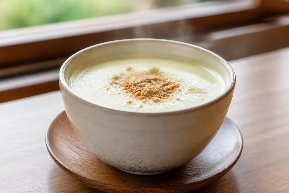 敬老の日の甘さ控えめ番茶ラテ