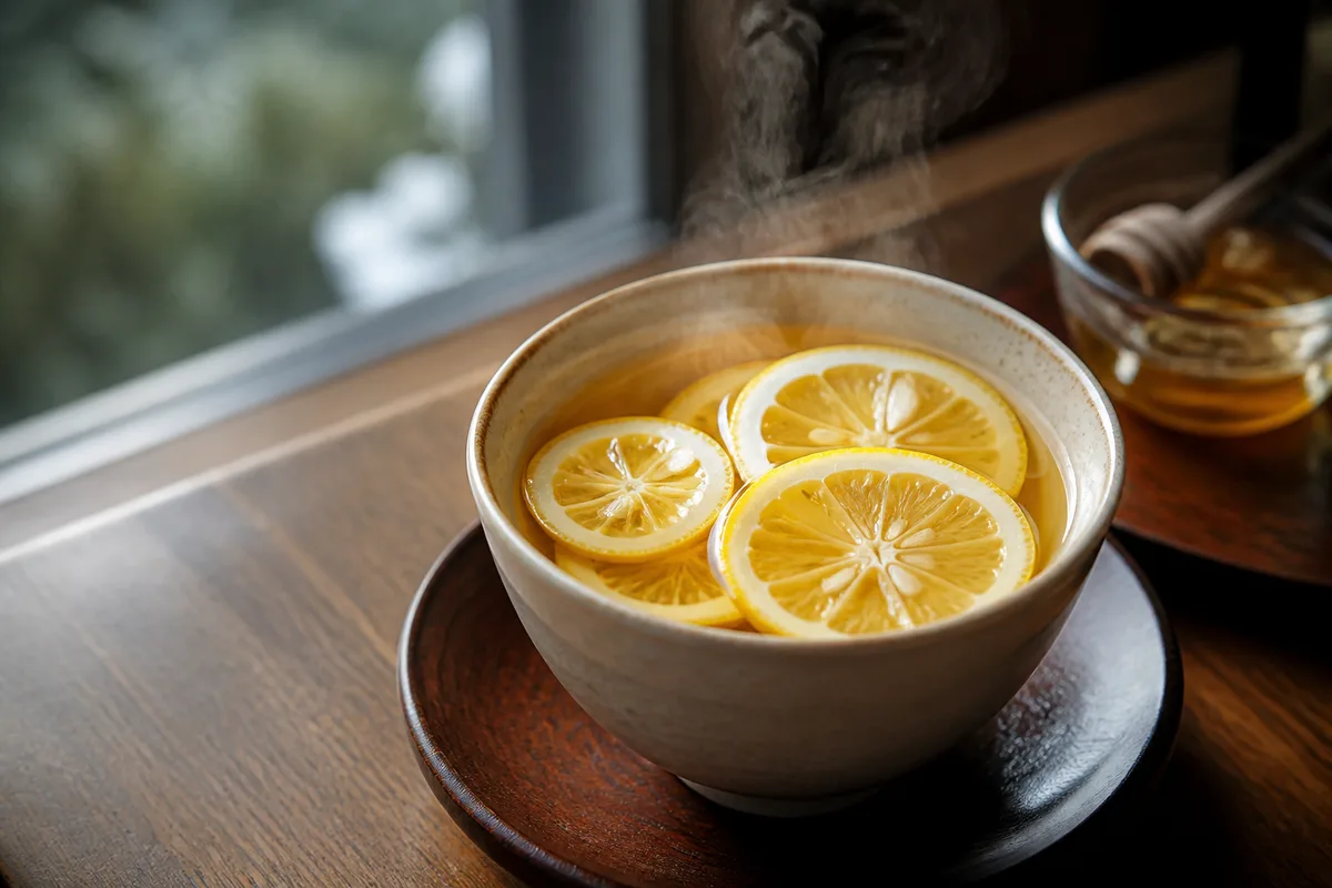 冬至の柚子番茶モクテル