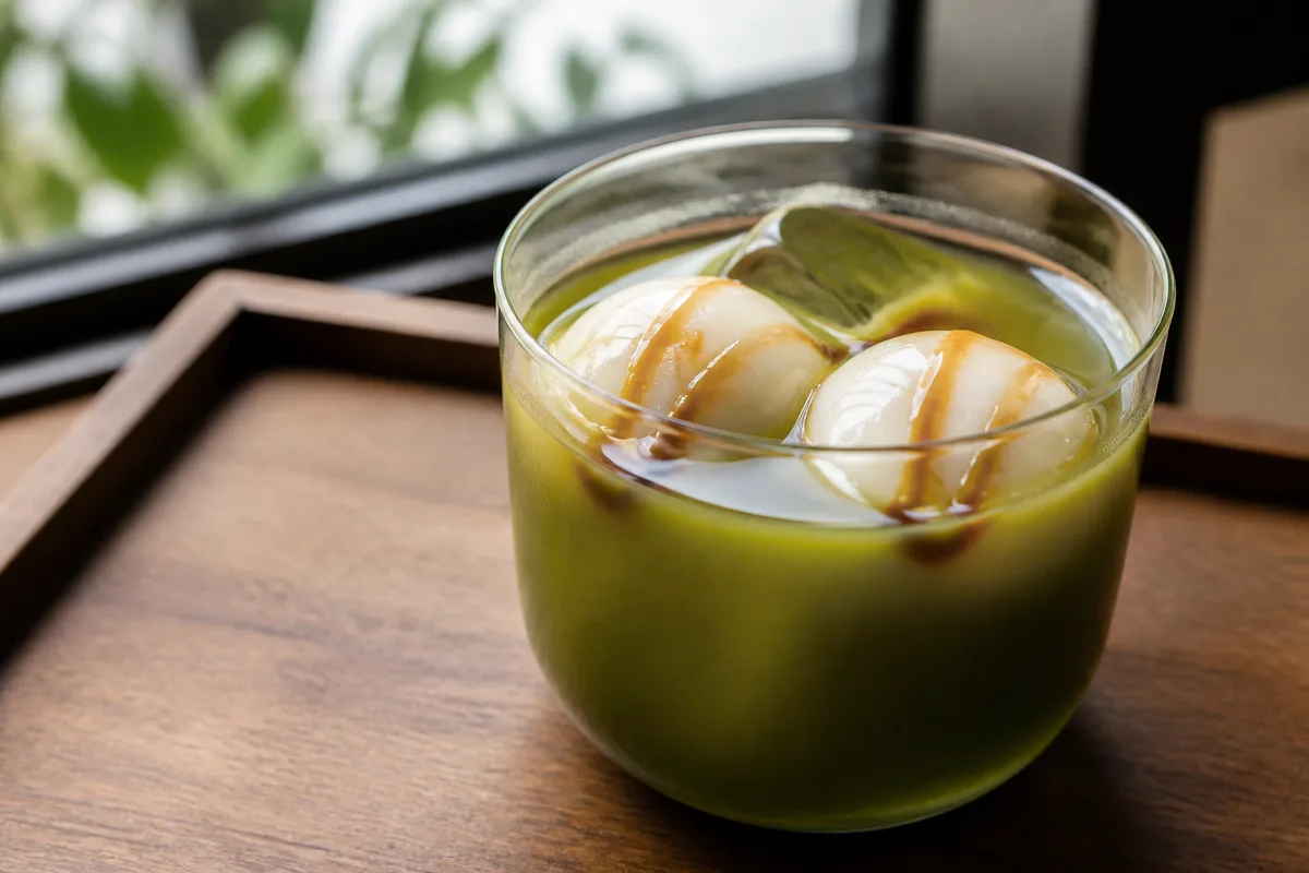 お月見の茶モクテル