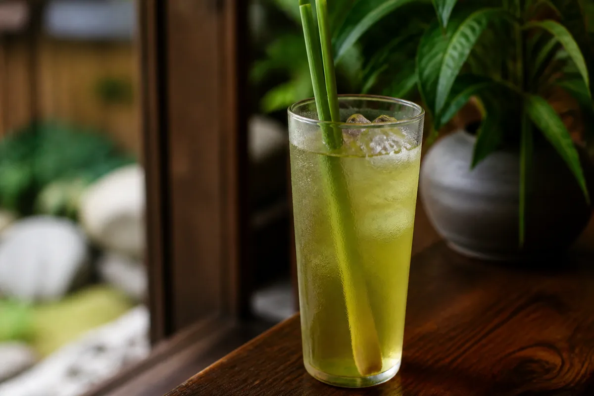 煎茶とレモングラスのアイスティークーラー