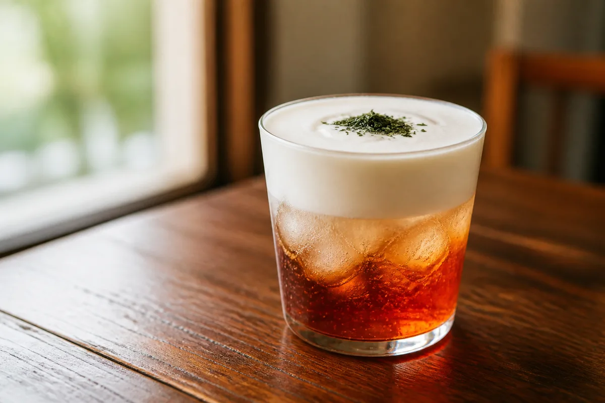 和紅茶のミルクフォームソーダ