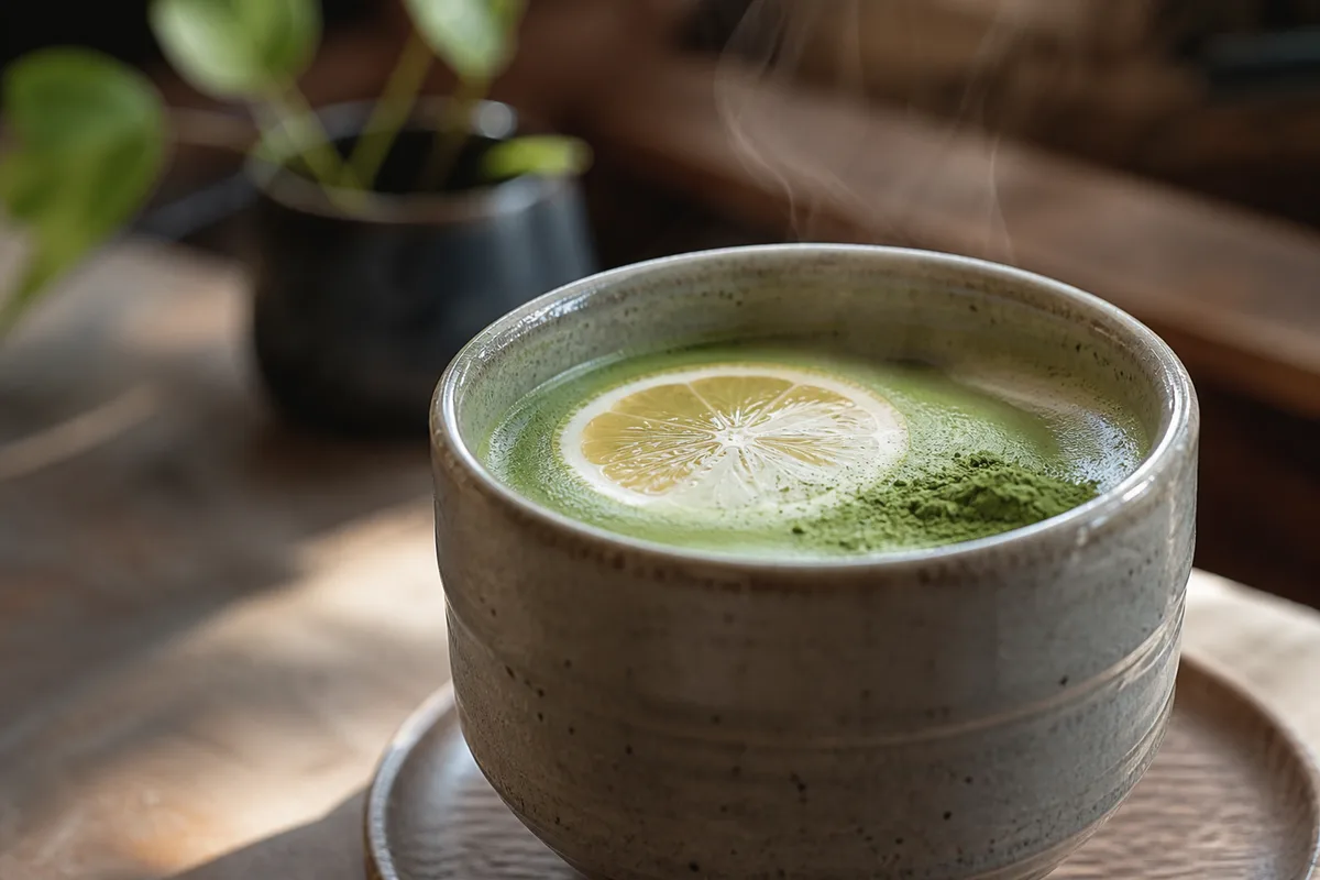 柚子抹茶ホットラテ