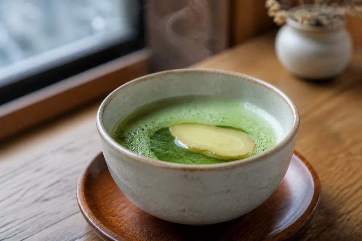 抹茶と生姜のホットモクテル