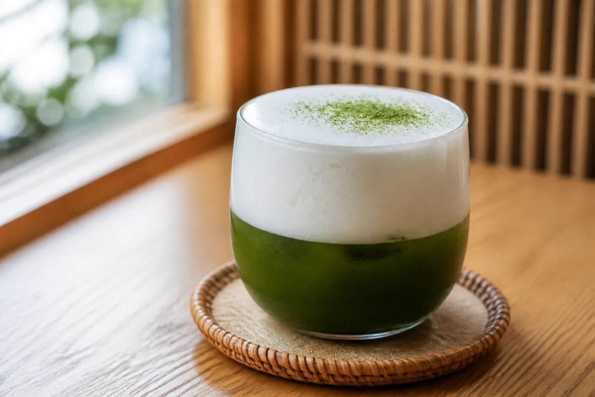 深蒸し煎茶のエスプーマモクテル