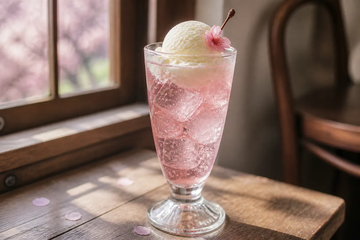 桜のクリームソーダ
