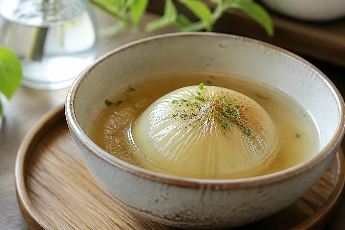 新玉ねぎの丸ごとスープ